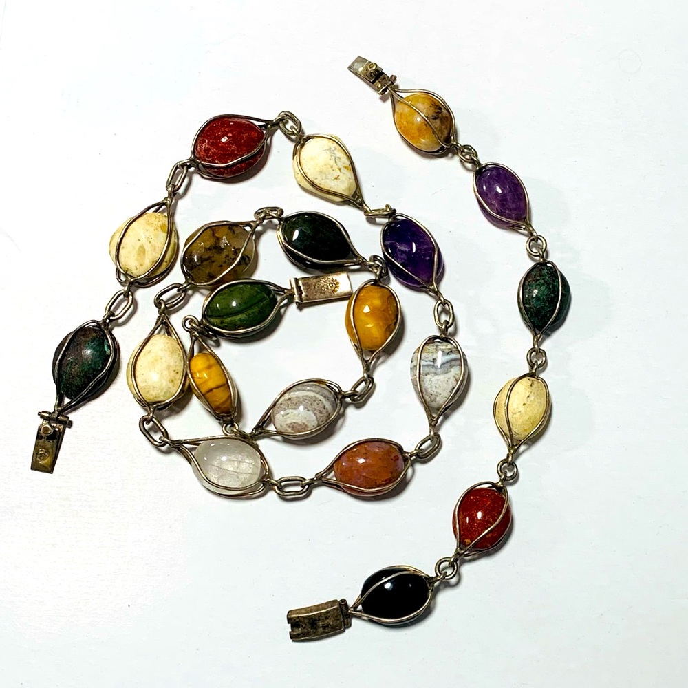 Sterling Silver Mexico CJC Mix Stone Combo